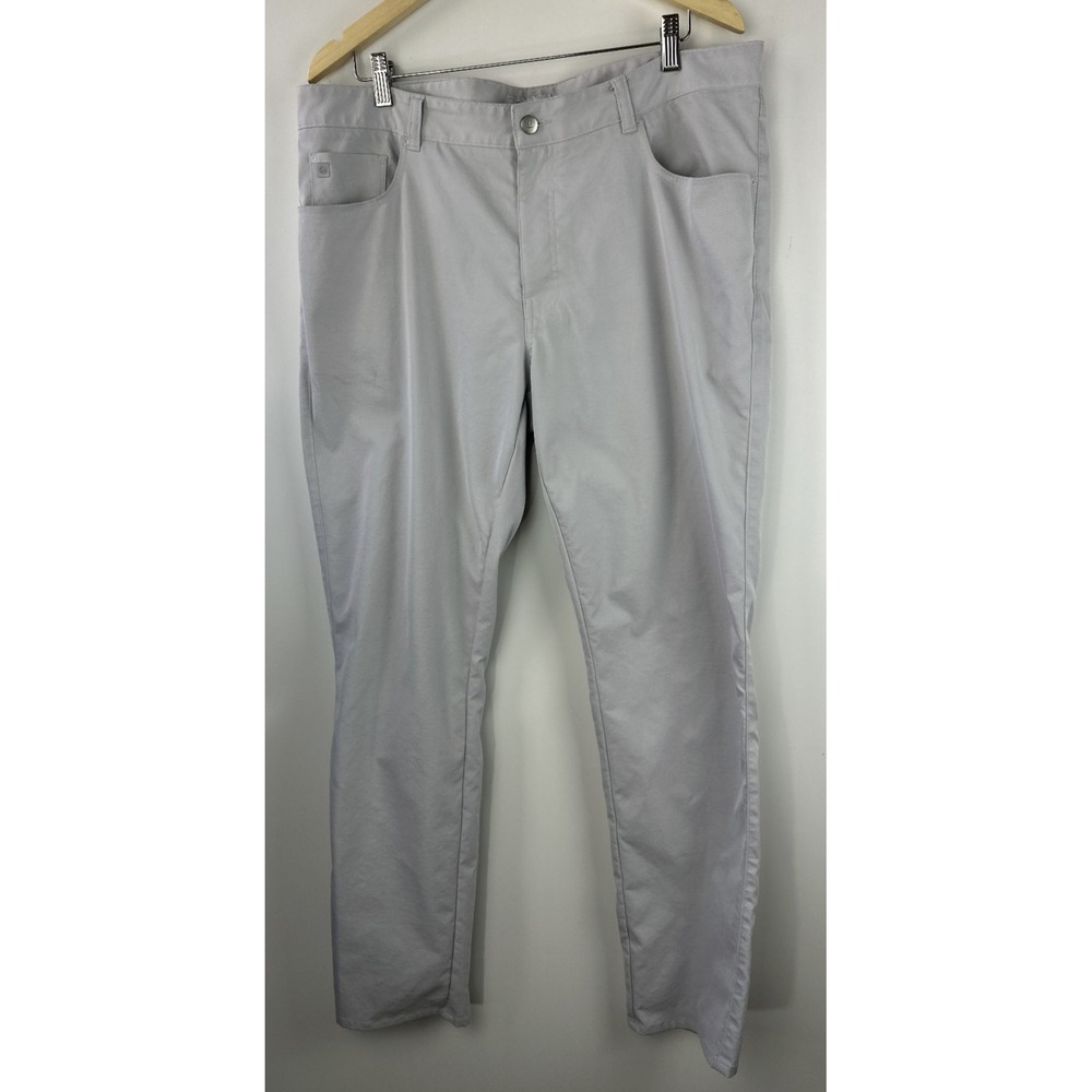 Peter Millar Pants Mens 38 x 32 Gray EB66 Performance 5 Pocket Golf *Flawed - Picture 2 of 11